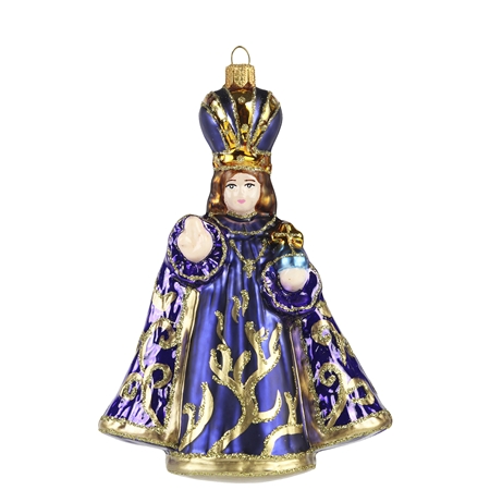 Christkind in lila Gewand