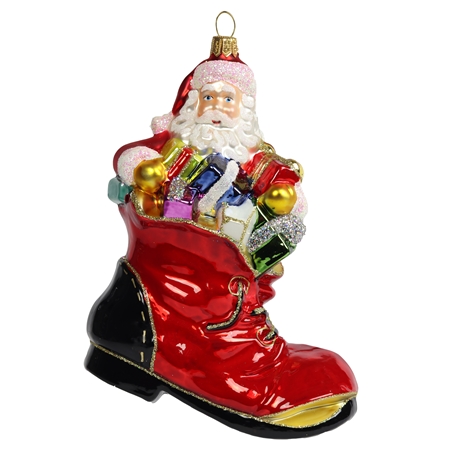 Weihnachtsfigur Weihnachtsmann im Schuh