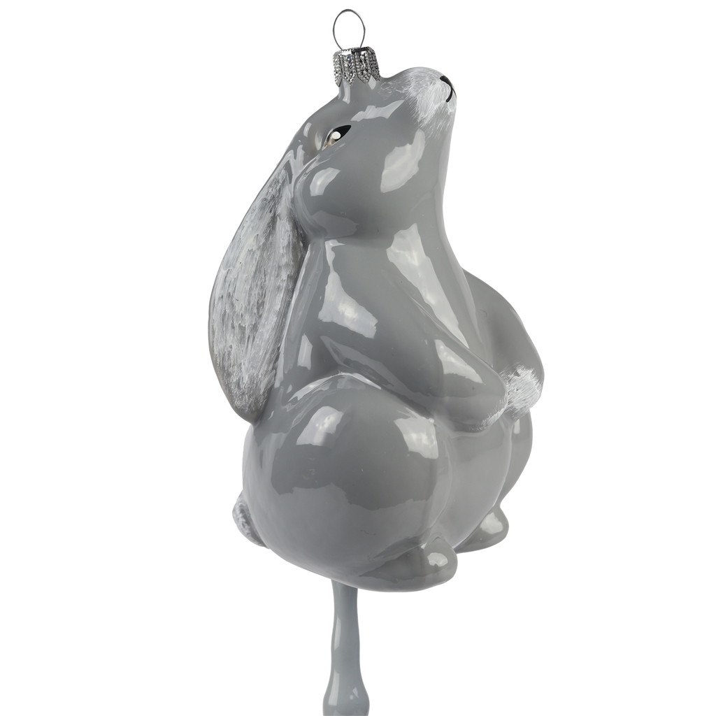 Ohrenklappe grau Stecker