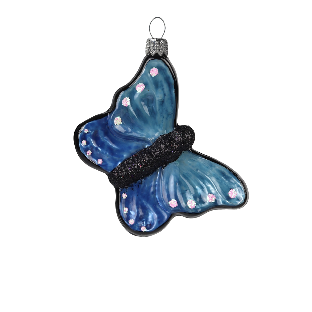 Glasschmuck Schmetterling blau