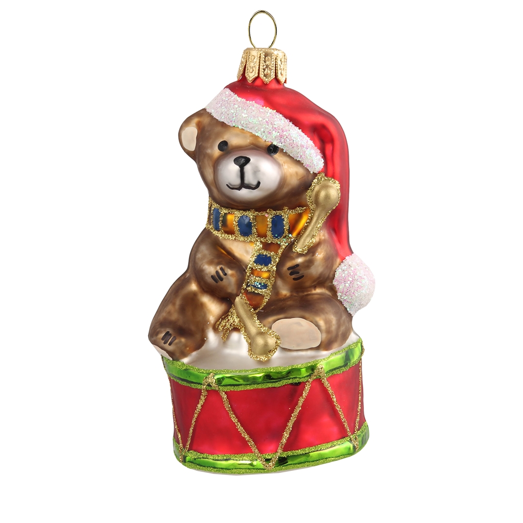 Teddybär auf einer Trommel