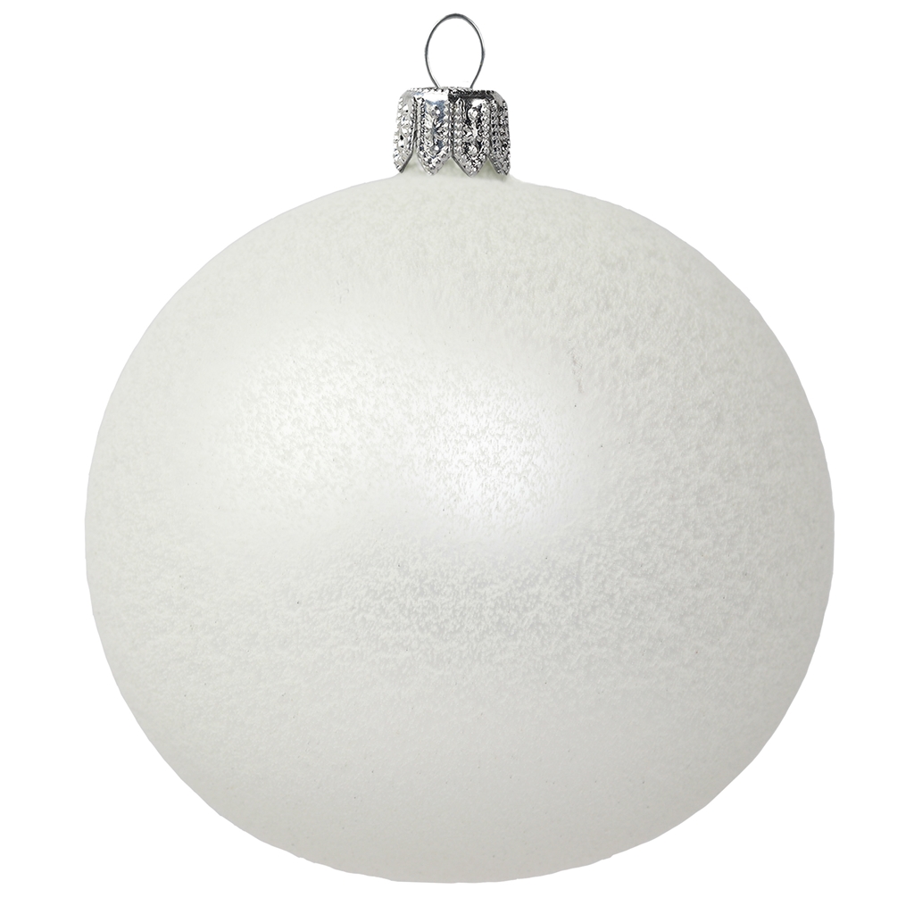 Weihnachtskugel Weiß matt
