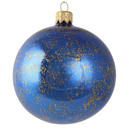 Weihnachtskugel Blau Gold Dekor