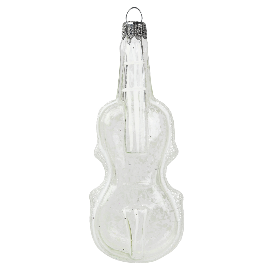 Glas klare Violine mit weißem Glitzer