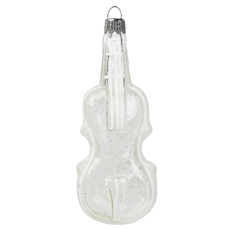 Glas klare Violine mit weißem Glitzer