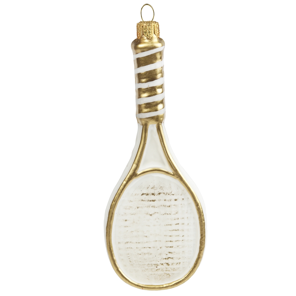 Glas Tennisschläger mit goldener Besprengung