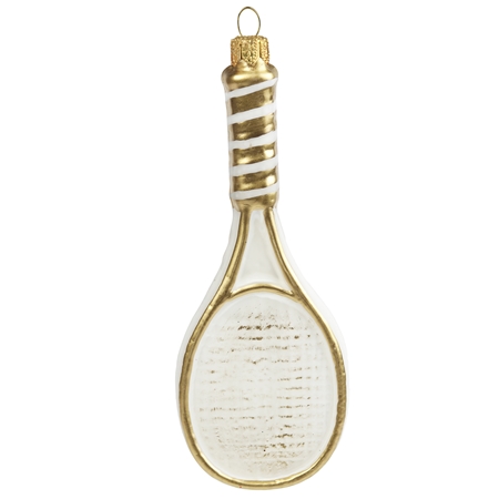 Glas Tennisschläger mit goldener Besprengung