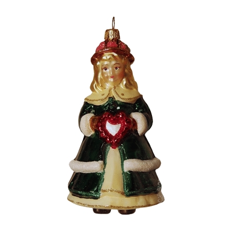 Weihnachtsfigur Mädchen mit Herz