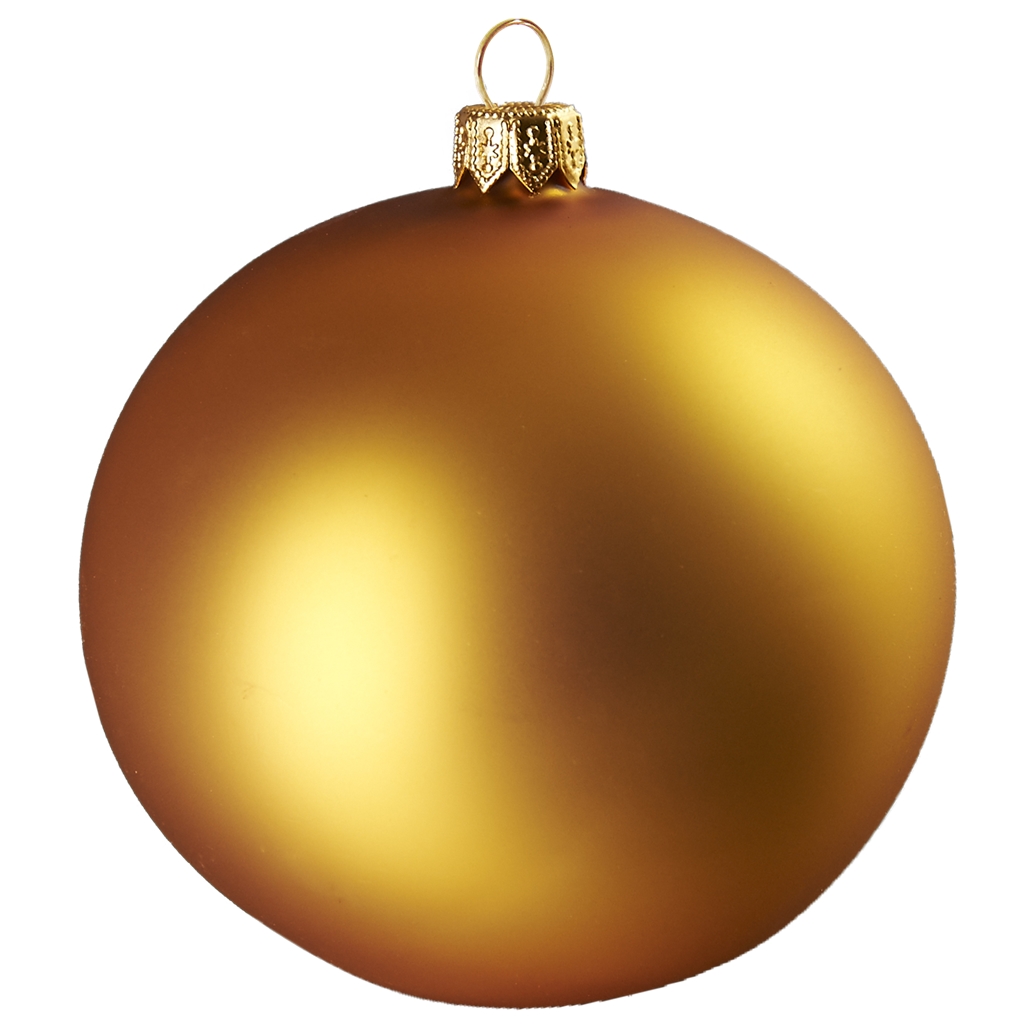 Glas Weihnachtskugel Gold matt