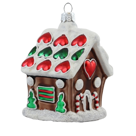 Lebkuchenhaus mit Herzdekor