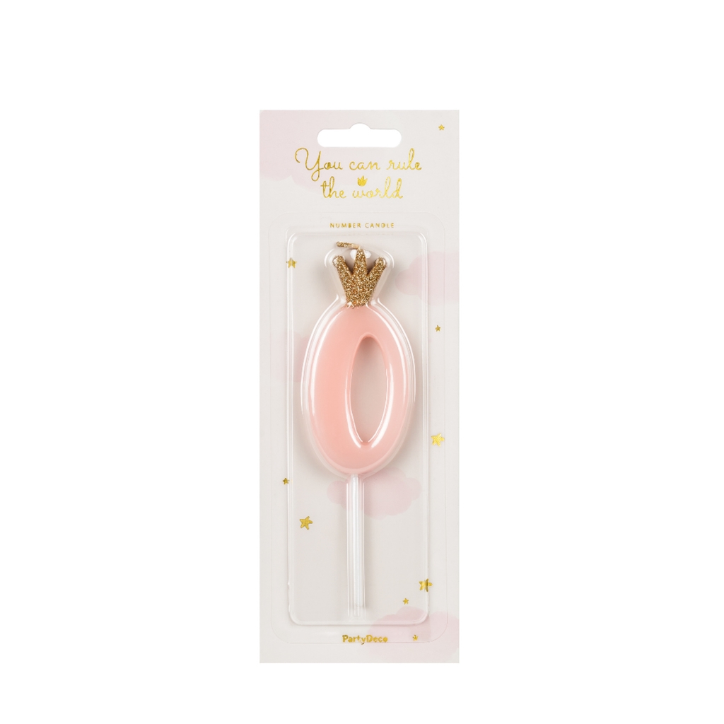 Geburtstagskerze 0 rosa