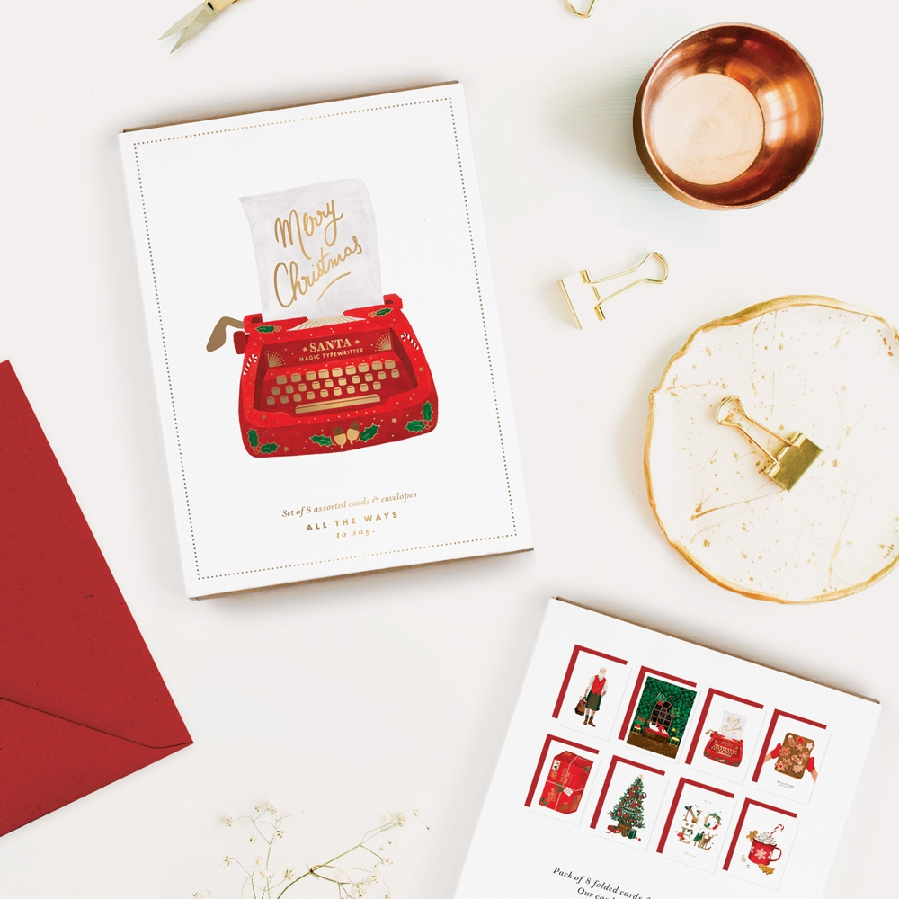 Weihnachtskarten-Set in einer Geschenkbox mit 8 Stück