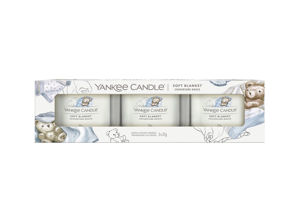 Set Votivkerzen gefüllt in Glas Yankee Candle SOFT BLANKET