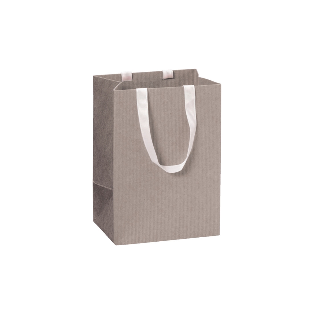 Geschenktasche beige-grau klein