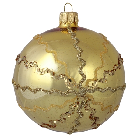 Goldglänzendes Ornament mit goldenen Streifen
