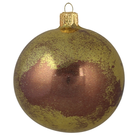 Goldbraun glänzende Glaskugel