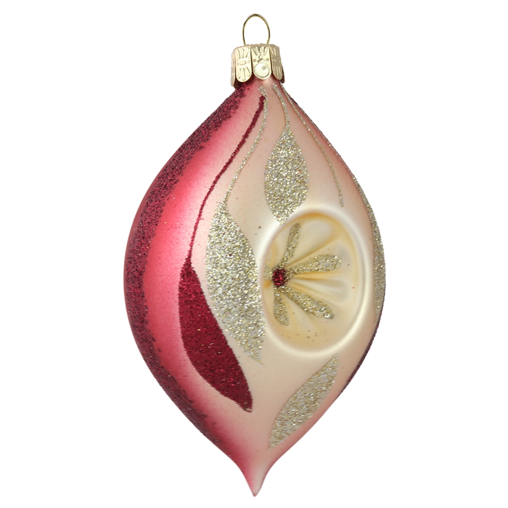 Olive mit gemalten Blumen