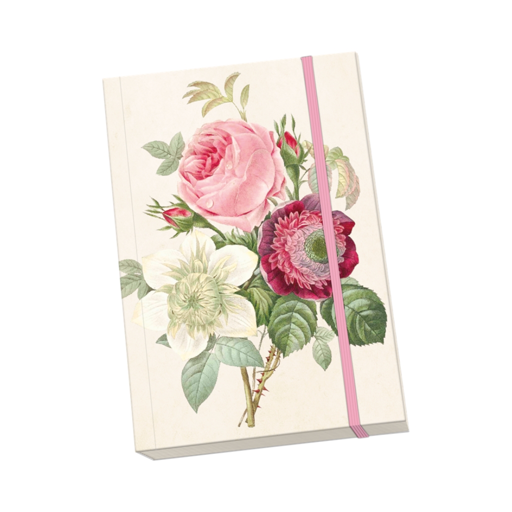 Notizbuch Pfingstrose und Rose A5