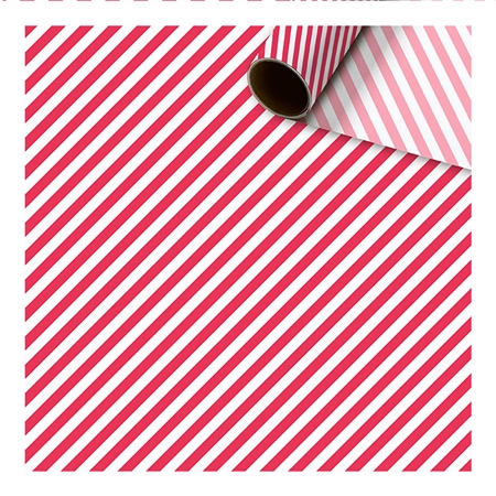 Seidenpapier in Rolle mit roten Streifen