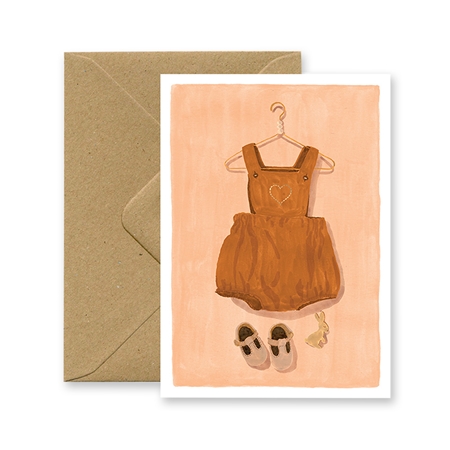 Geschenkkarte Kleid auf Kleiderbügel
