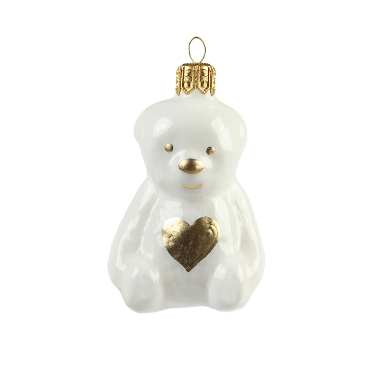 Weißer Teddybär mit Herz