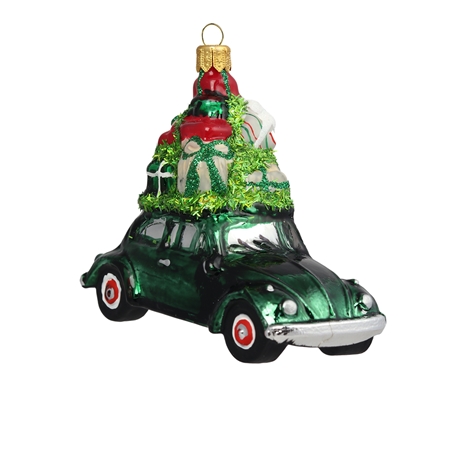 Weihnachtsauto aus Glas mit Geschenken Decor von Glassor