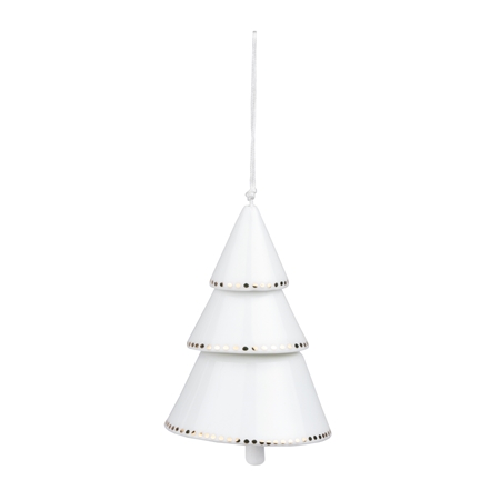 Glocke in Form eines Baumes mit Punkten gold