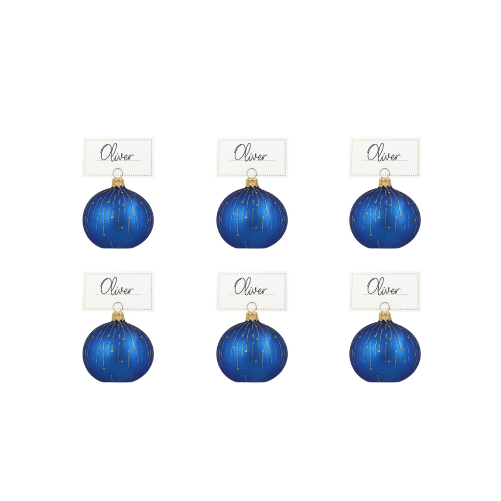 Set blaue Namensschilder