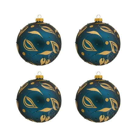 Set aus großen Weihnachtskugeln Kerosin