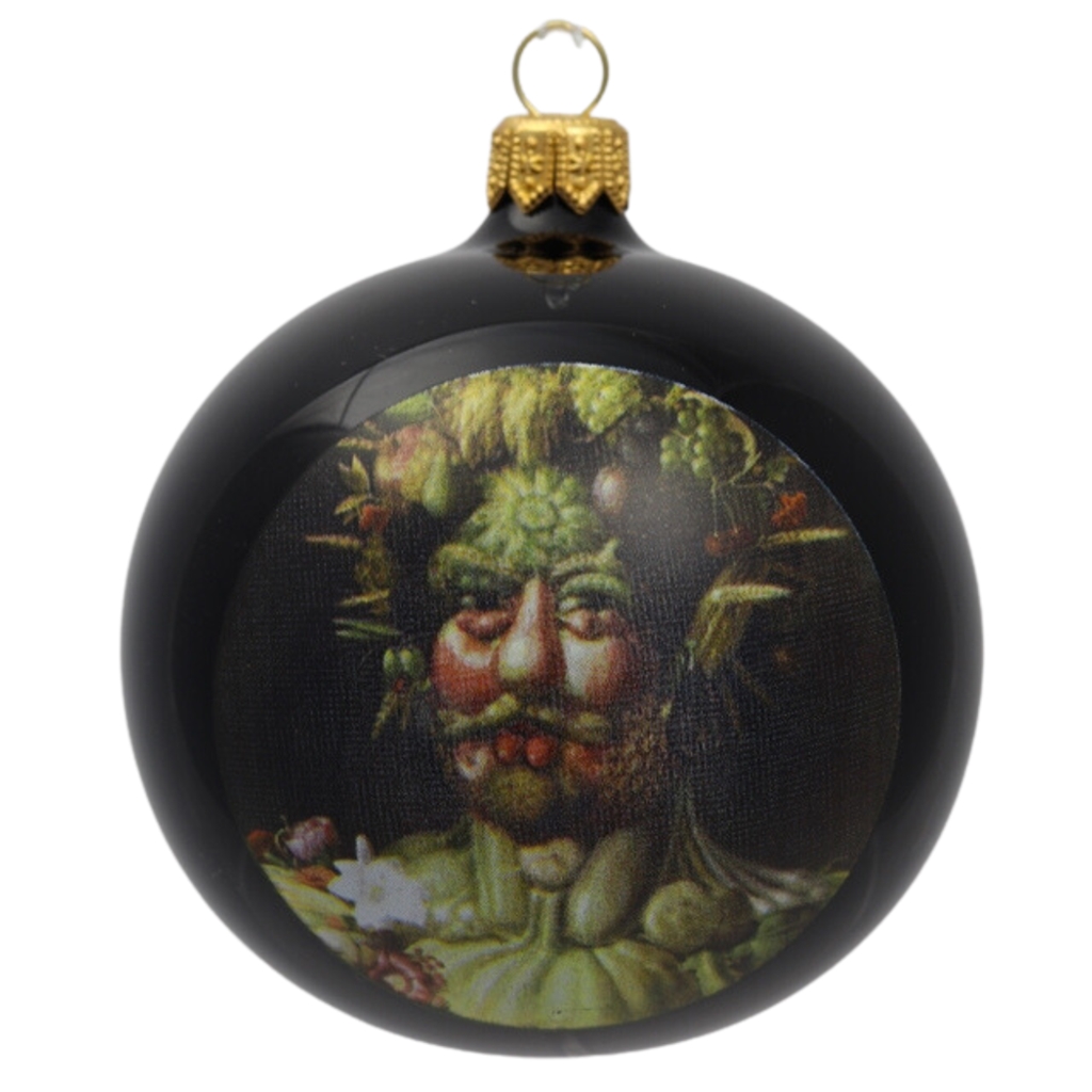 Kugel mit einem Druck des Bildes von Rudolf II. wie Vertumnus