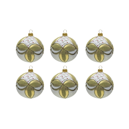 Set Weihnachtskugeln gold-weiß