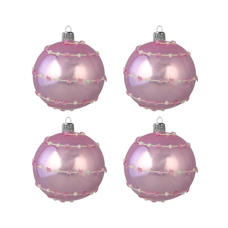 Set Weihnachtskugeln Rosa