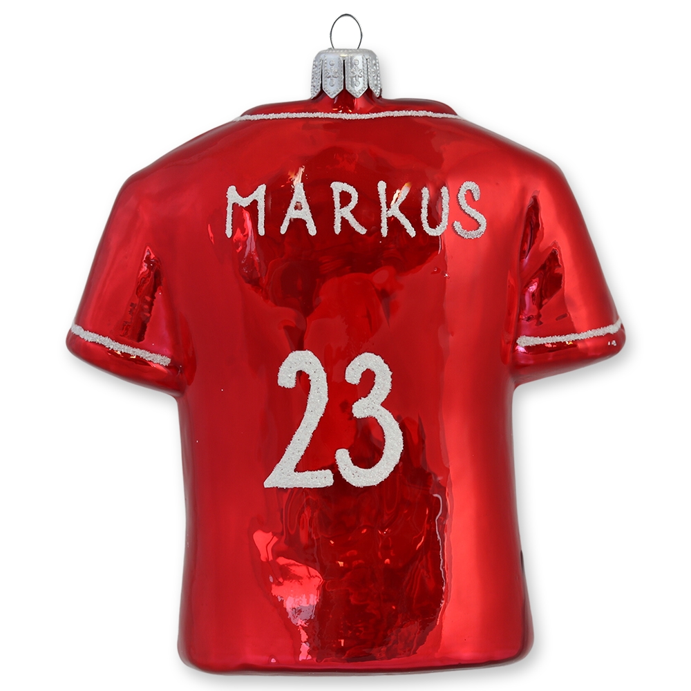 Fußballtrikot rot mit Wunschtext