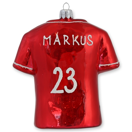 Fußballtrikot rot mit Wunschtext