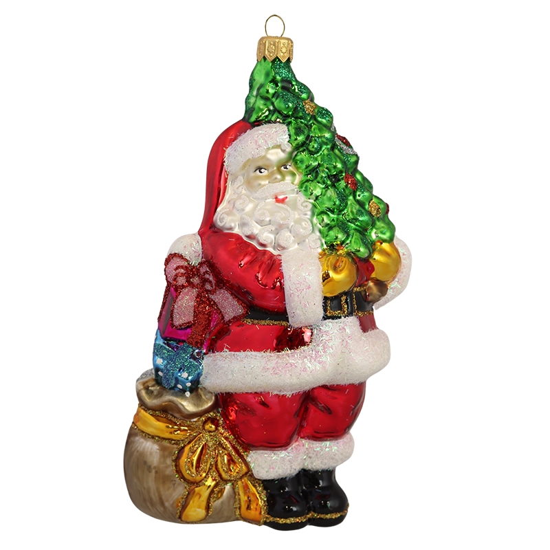 Weihnachtsfigur  Nikolaus mit Sack
