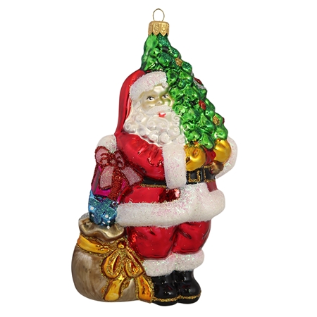 Weihnachtsfigur  Nikolaus mit Sack
