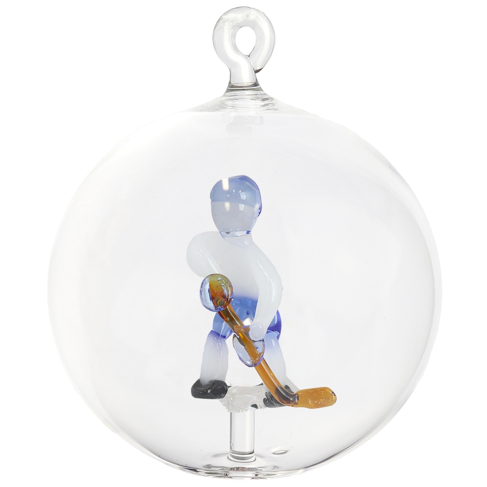 Weihnachtskugel mit Hockeyspieler