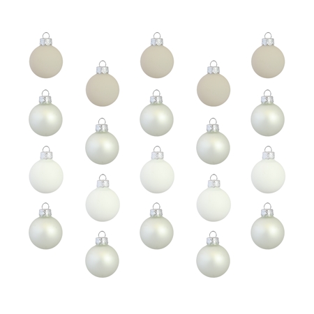 Weihnachtskugeln Set in Weiß, Opal und Creme