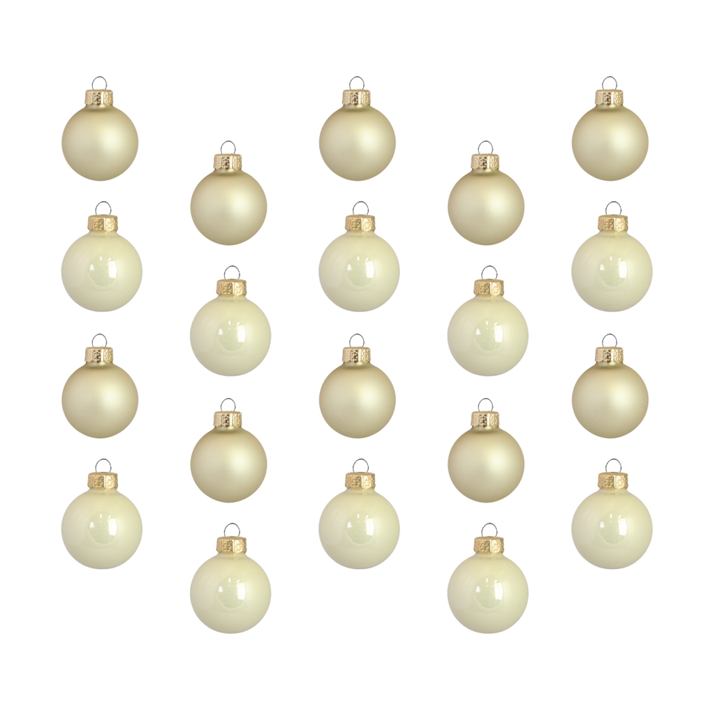 Weihnachtskugeln Set Cremegold DecorbyGlassor.cz