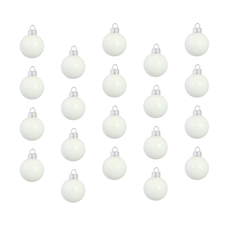 Weihnachtskugeln Set Porzellanweiß
