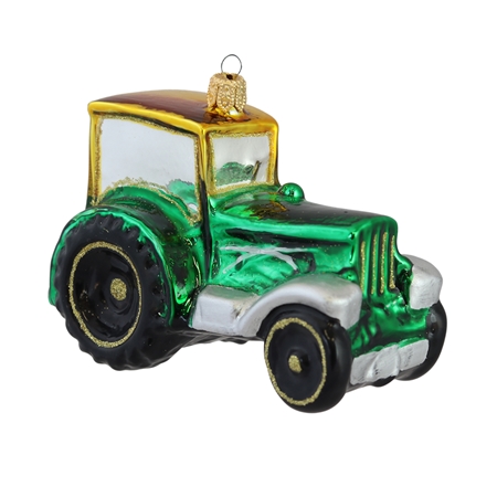 Weihnachtsdekoration Traktor Grün