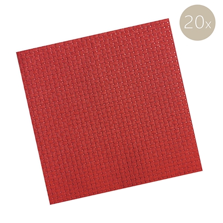 Rote Servietten mit feiner Textur