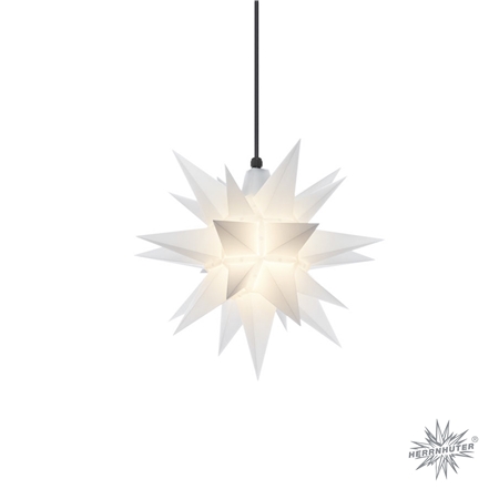 Herrnhuter® Kunststoffstern - weiß 40 cm (mit Licht und 5 m Kabel)