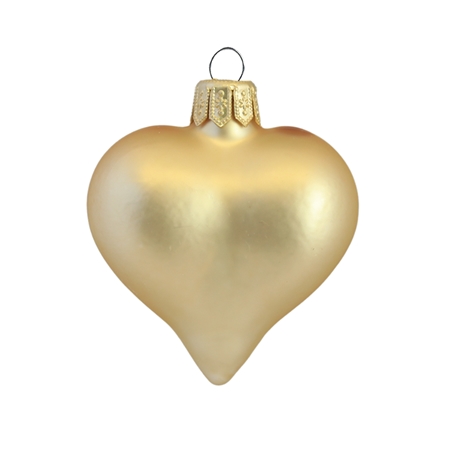 Weihnachtsherz Gold matt