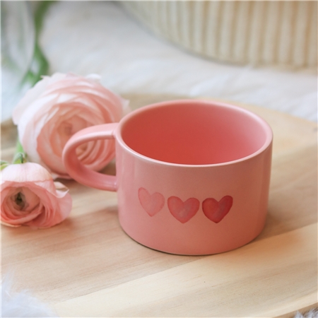  Tasse mit Herzdekor rosa Decor by Glassor