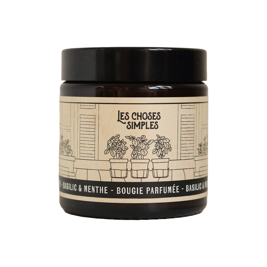  Sojawachskerze Basilic & Menthe