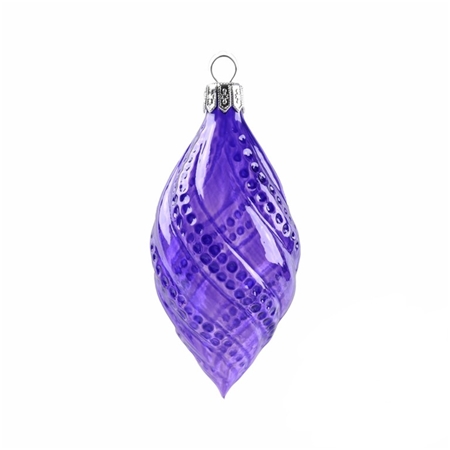 Weihnachtsglas oliv transparent transparent lila