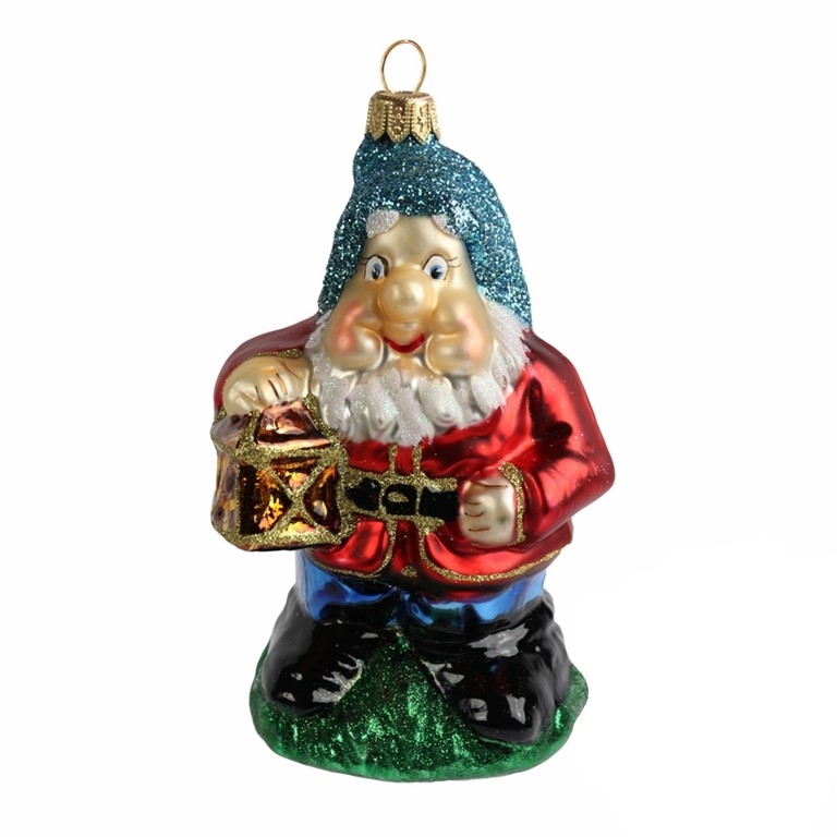 Weihnachtsfigur Elf mit Laterne