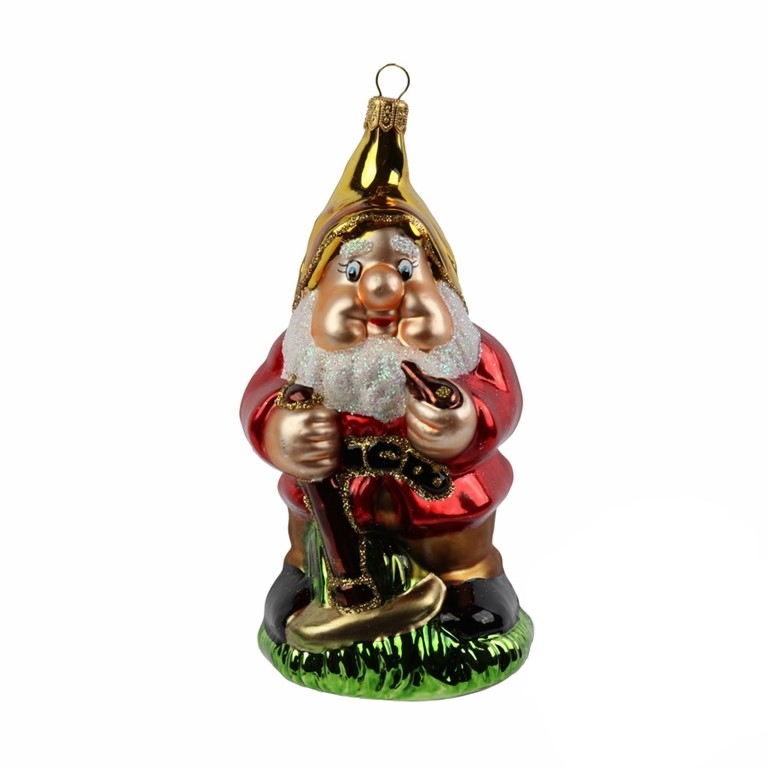 Weihnachtsfigur Elf mit Spitzhacke
