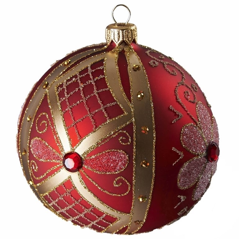 Weihnachtskugel Rot Blüte